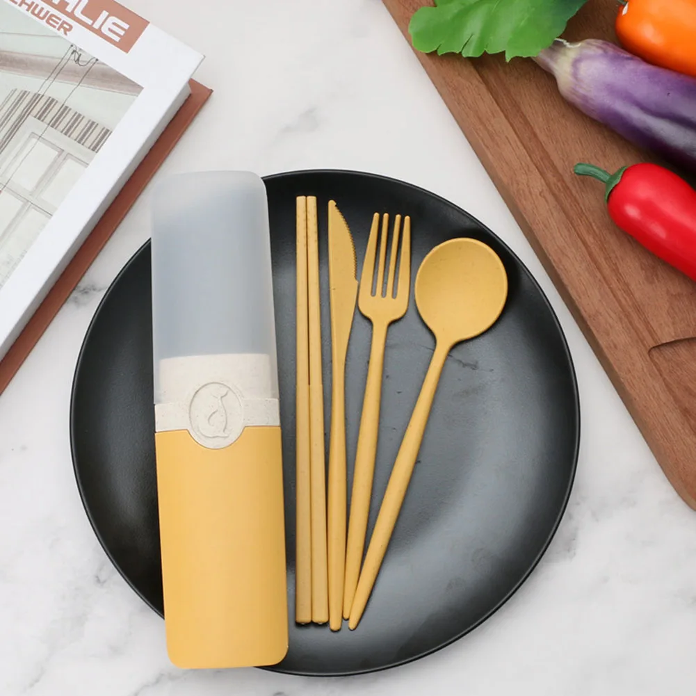 

Reusable Spoon Fork Chopsticks Knife Wheat Straw Tableware Cutlery Sets Reusable Spoon Fork Chopsticks Knife Wheat Straw Tablewa