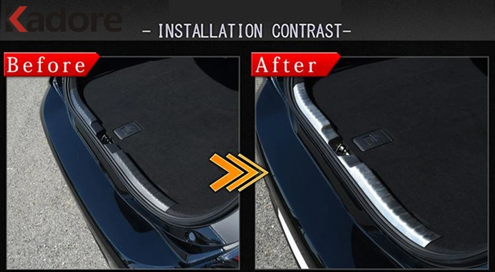 Внутренняя крышка багажника из нержавеющей стали накладка на бампер для Toyota Corolla