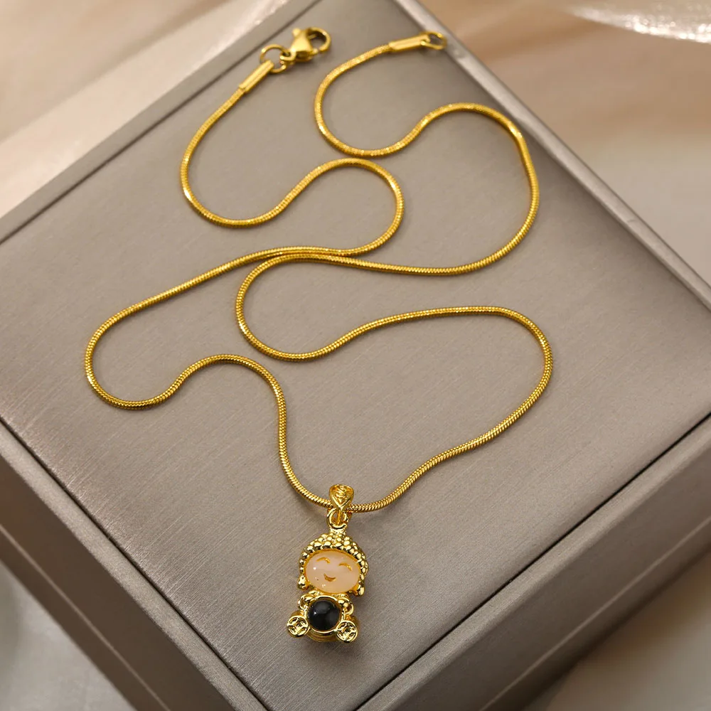 Ювелирное изделие из нержавеющей стали с подвеской проекция сутр цвет под золото