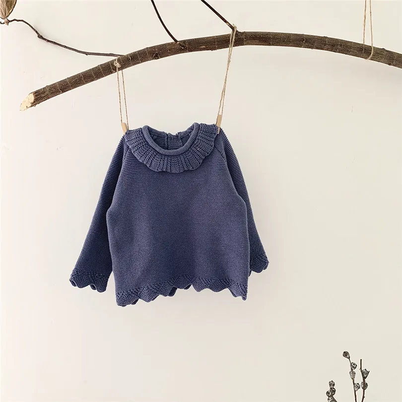 Свитер для маленьких девочек Осенняя трикотажная одежда малышей Детский свитер