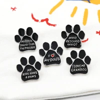 dog claw footprint brooch alloy enamel pin for women denim jackets lapel pins hat badges kid jewelry accessories brooches