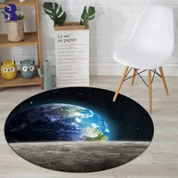 sunnyrain 1 piece fleece printed the earth universe round area rug for kid round rugs for bedroom