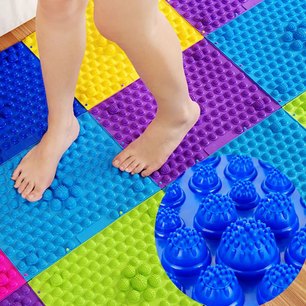 

2PC Anti-Slip Foot Massage Mat Acupressure Reflexology Walking Toe Plate Yoga Pad Particles Foot Pad Odorless Non-Toxic Bath Mat
