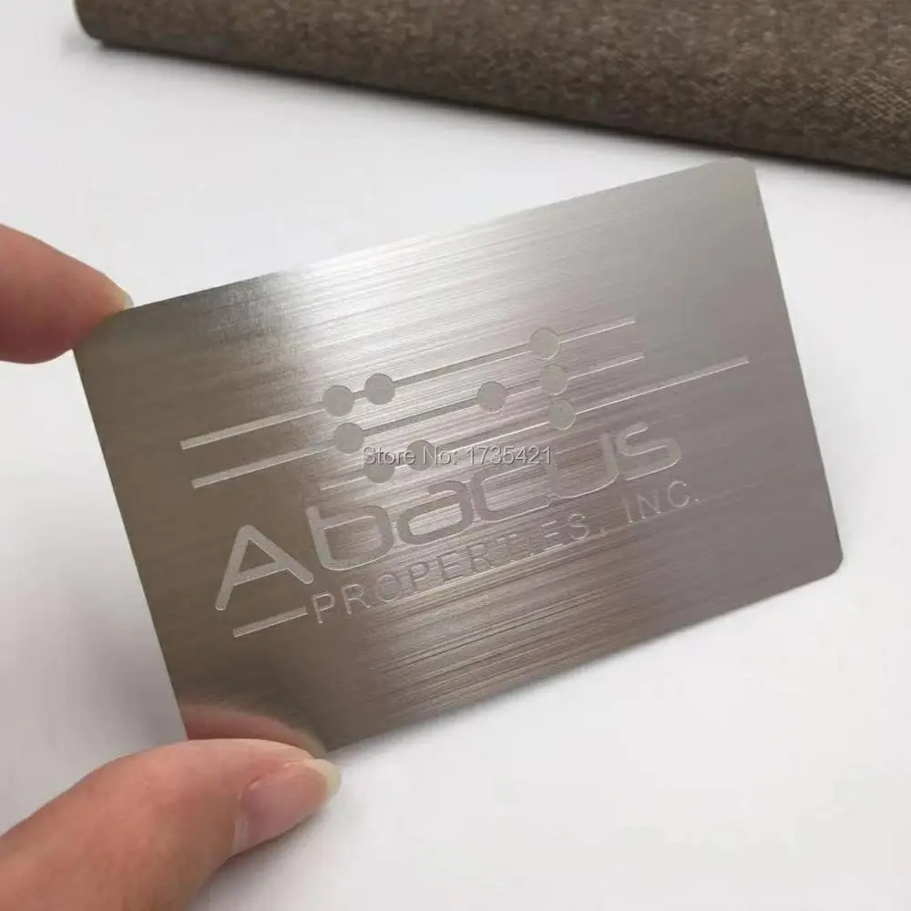 Stainless steel metal card monthly sales over 1000 high quality wholesale custom metal business card membership card