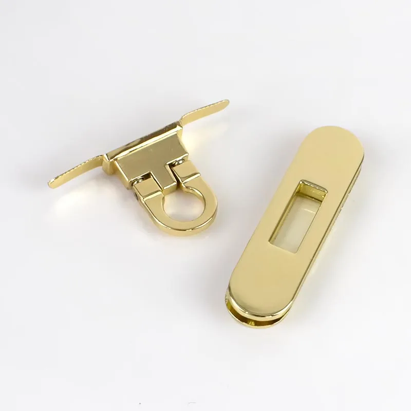 lightgold 2/5 шт. металлический замок для сумки пряжка с поворотной Замки застежка DIY сумки на замену кошелек в виде спускового застежка кожа аппаратных аксессуары для ванной комнаты - Цвет: lightgold