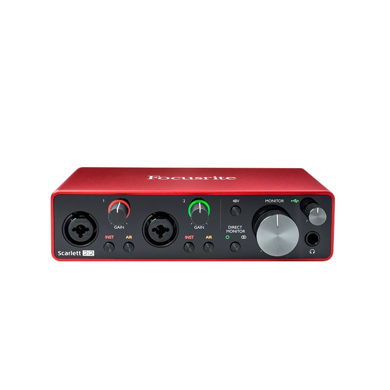 Новинка 2019 Модернизированный Интерфейс Focusrite Scarlett 2i2 3 го поколения USB запись
