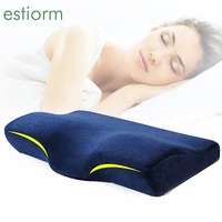 bed pillow for sleeping butterfly shaped long orthopedic memory foam sleeping pillow for bedneck and back pain relief5060cm