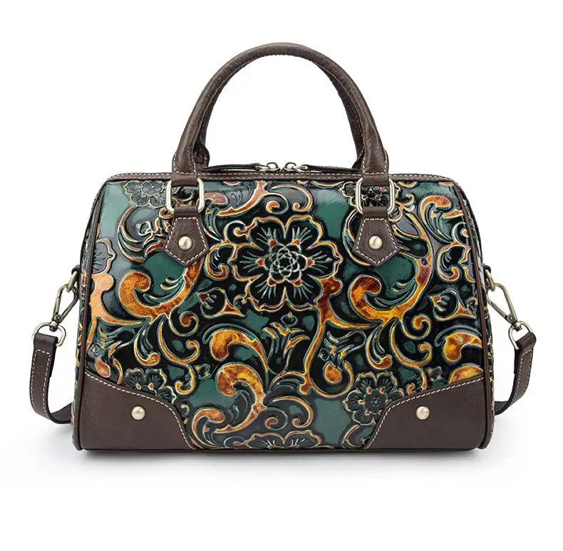 2020 ins новейшие винтажные женские сумки из натуральной кожи ручной работы Бостон