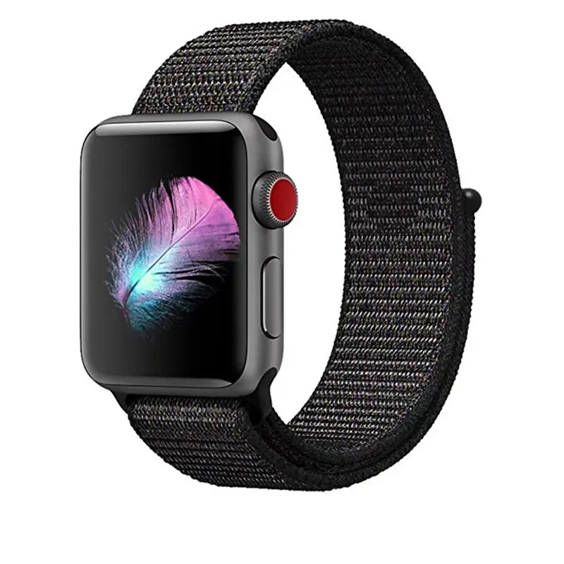 Nylon Strap For apple watch 5 4 band 44mm/40mm pulseira apple watch 42mm/38mm iwatch series 5/4/3/2 Colorful connector watchband