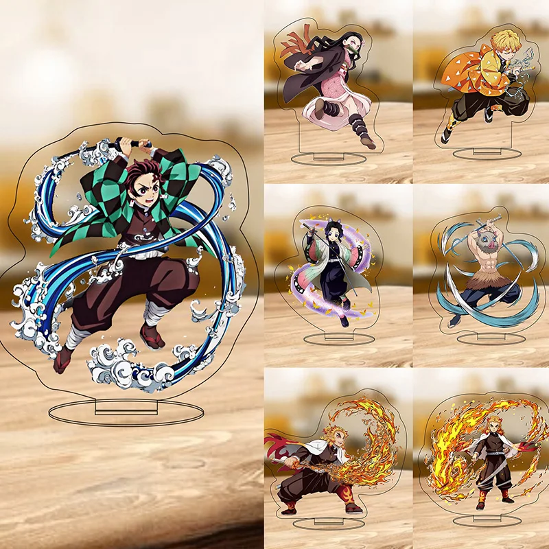 

New Demon Slayer Figures Plate Models Acrylic Stand Toys Model Action Figures Desk Decor Ornaments