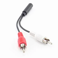 3 5mm female to 2 male rca cable splitter converter adapter aux audio extension cord y cable for laptop mp3mp4 conversion line