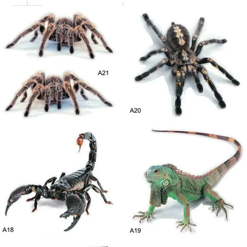 

3D Spider Lizard Scorpion Car Sticker 3D animal pattern Vehicle Window Mirror Bumper Decal Decor Water-resistant High stickiness