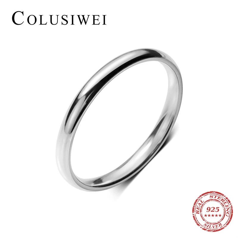 Colusiwei натуральная 925 стерлингового серебра минимализм хвост кольца для женщин