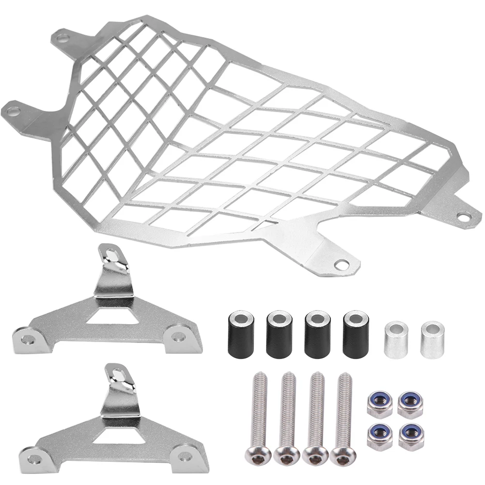 

Motorcycle Headlight Mesh Grill Side Mount Cover Mask Protector for BMW G310GS 17-18（Silver）