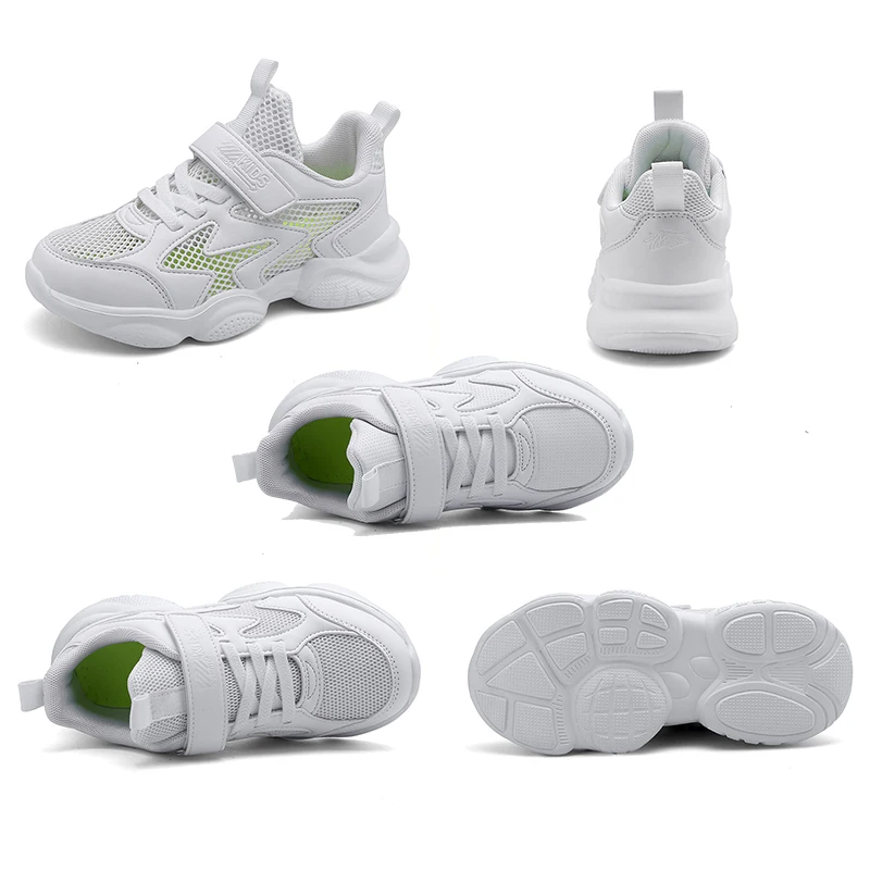 

Comfortable and Breathable Unisex Kids' Sneakers Spring New Casual Catwalk Children Boy Shoes White Mesh Girl Sports Shoes