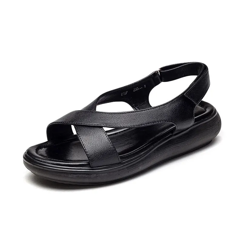 

New fashion thick soled shoes women's Cowhide sandals in spring and summer 2020