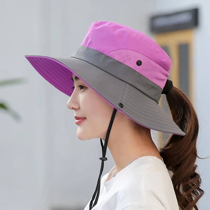 

Women Sun Hat Wide Brim Sun Hats Sun Protection Breathable Bucket Hat For Travel Outdoor Fishing &T8