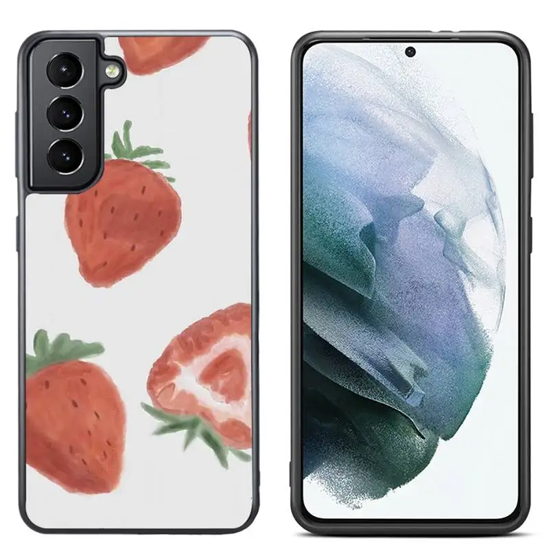 

Cute Strawberry Cherry Grapefruit Orange Lemon Phone Case For Samsung S7 S8 S9 S10 S20 ULTRA Plus PC Cover Fundas Coque