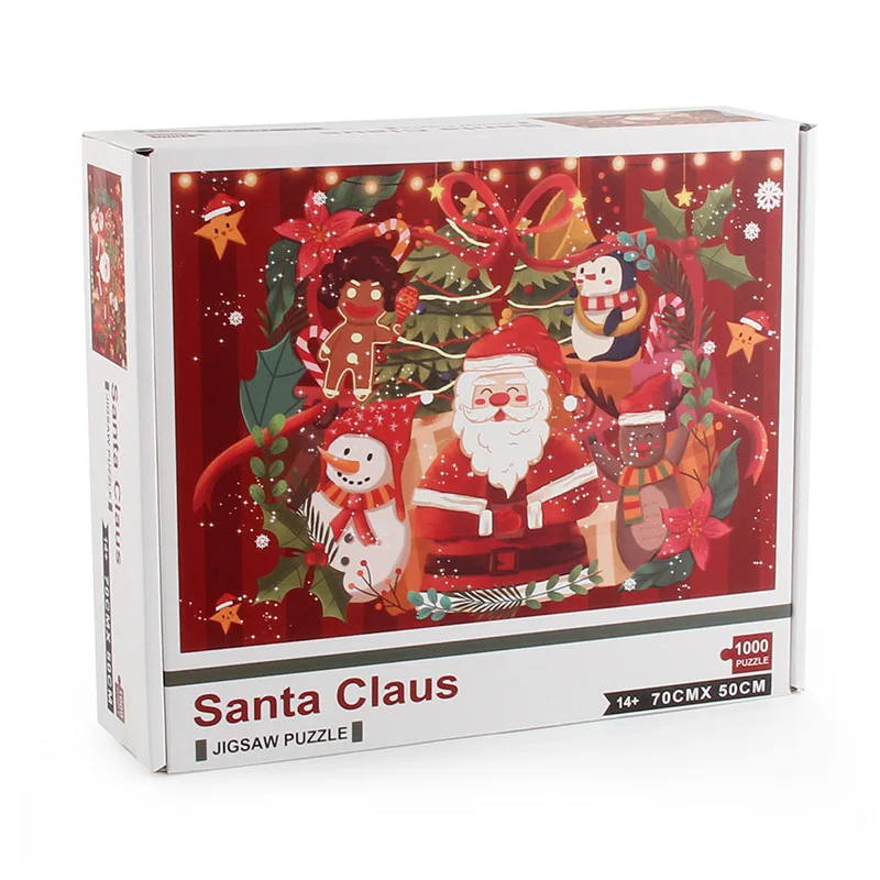 

1000 pcs Christmas Series Photo Puzzle Adult Kids Gift Educational Toys Santa Claus Jigsaw Christmas Gift