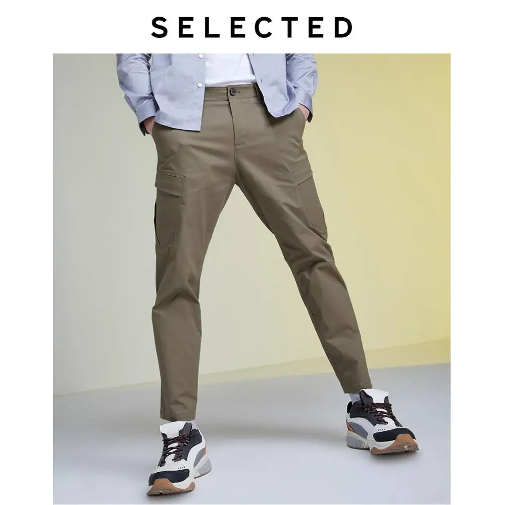 Избранные Осенние Новые однотонные рабочие брюки с несколькими карманами для