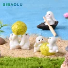 Фигурка белой капусты, кролик, лодка, китайская капуста, мультяшная модель животных, домашний декор, аксессуары миниатюрное украшение для сада в виде Феи, 1 шт.