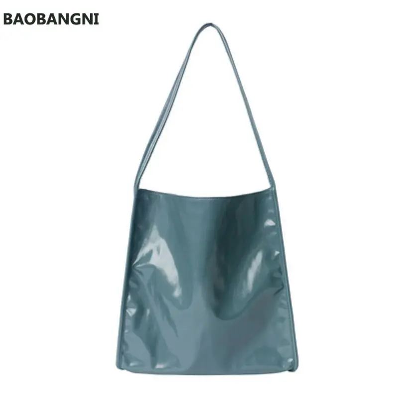 

Fashion Patent Leather Women Shoulder Bags Vintage Female Casual Tote Handbags Large Capacity Ladies Shopping Bag