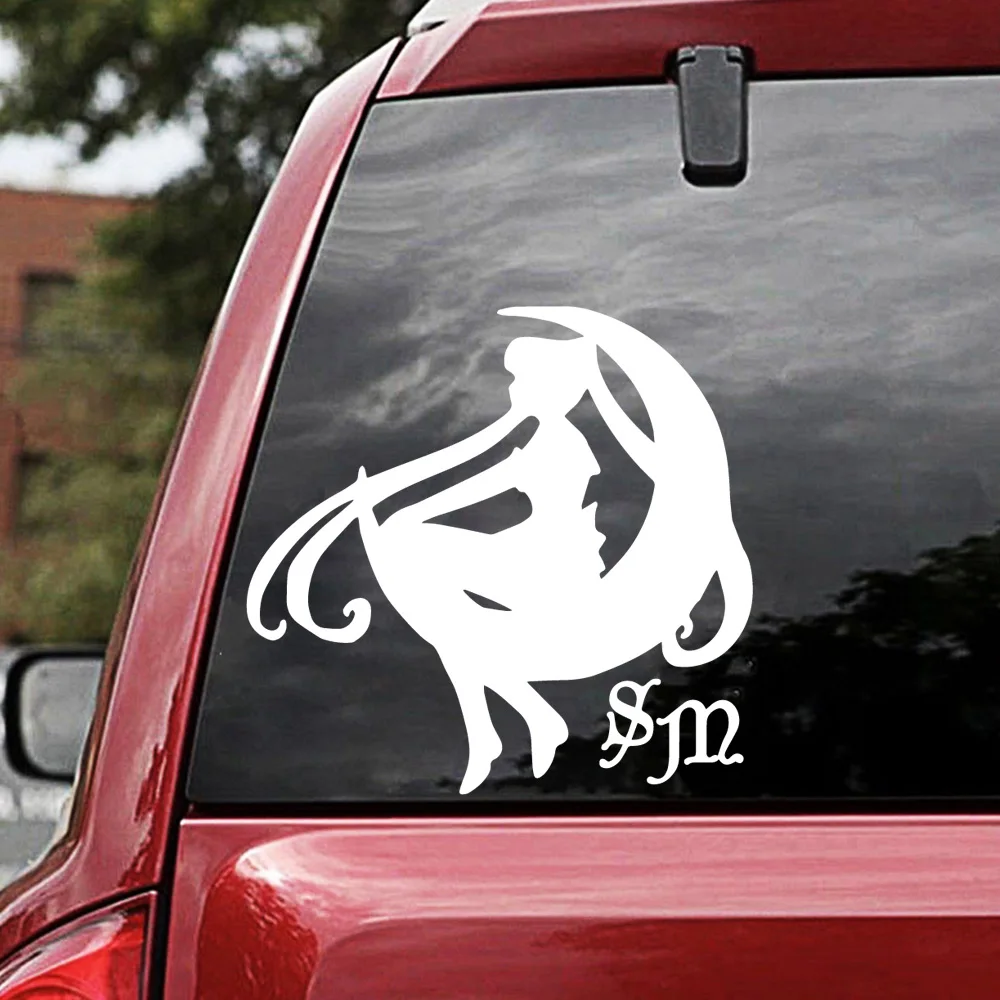 

NEW Moon and girl Car Decal Funny Colorful Car Stickers Auto Automobile Decals