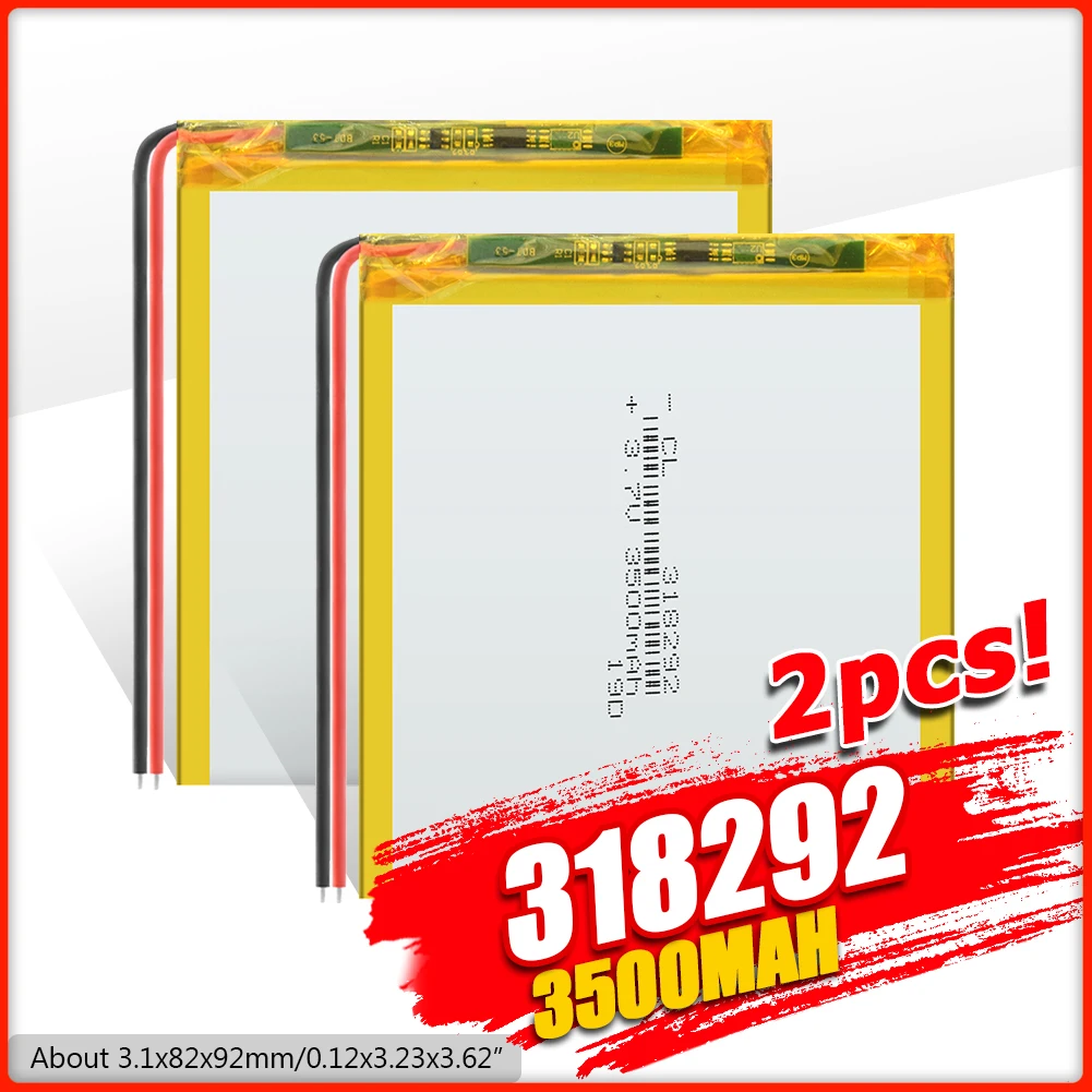 

YCDC 3.7V 318292 3500mAh Li-Po Rechargeable Batteries For GPS PDA Camera PSP Toys Remote Lithium Polymer Battery Replacement