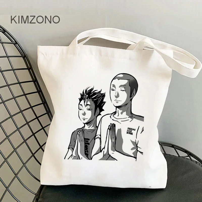 Сумка для покупок Haikyuu экологически чистая многоразовая Джутовая сумка из