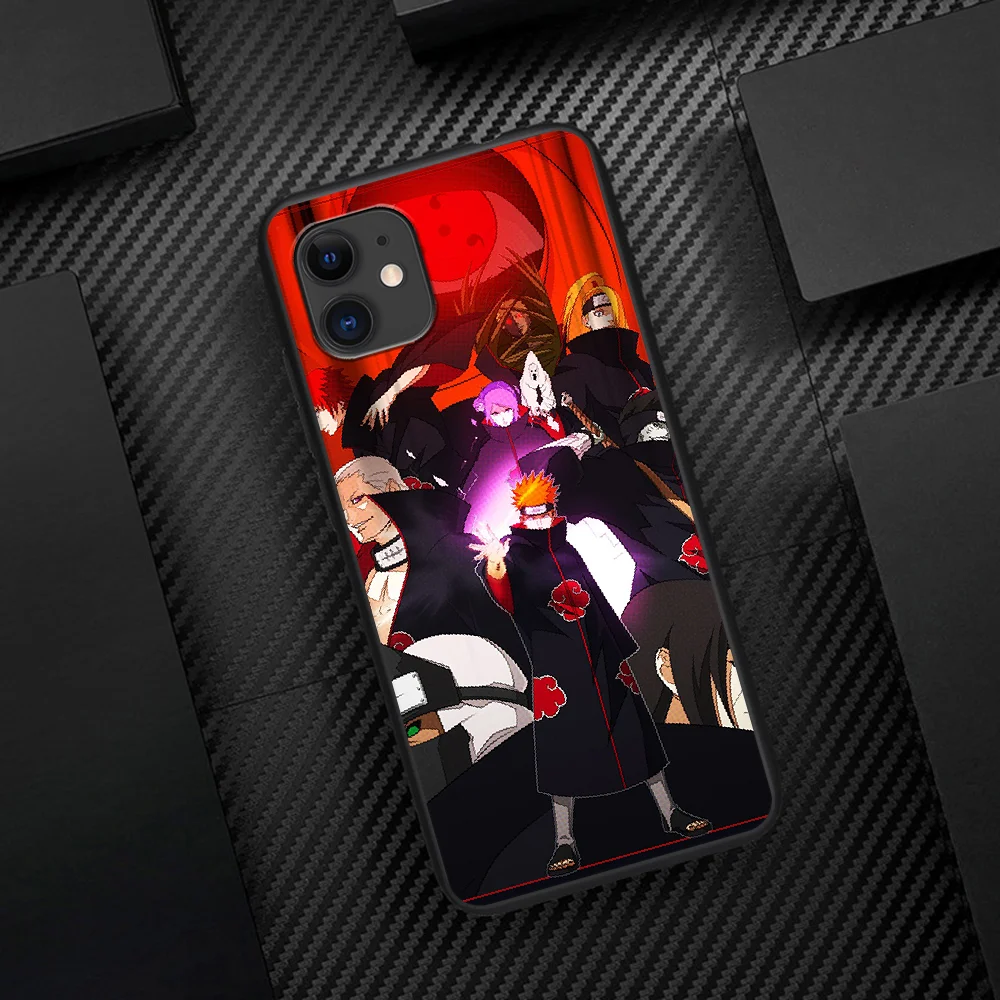 

Itachi Kakashi Akatsuki N-Narutos Anime Phone Case For Iphone 5 5S SE 2020 6 6S 7 8 Plus 11 12 Mini X XS XR Pro Max black Bumper