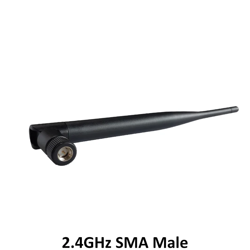 Grandwisdom 5pcs 2.4G antenna 5dbi sma male wlan wifi 2.4ghz antene pbx iot module router signal receiver antena high gain
