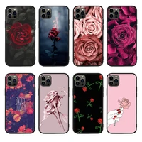 bright red roses flowers phone case for apple iphone 13 pro max 11 12 13mini x xr xs 6 6s 7 8plus non slip phone cover