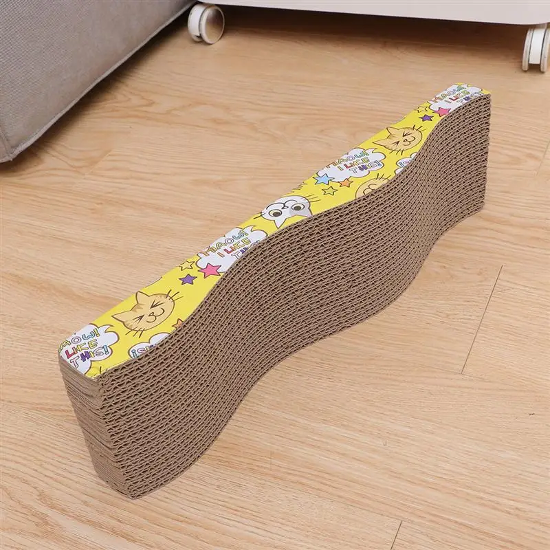 Волновой гофрированный Бумага доска Когтеточка для кошек нового дизайна Котенок