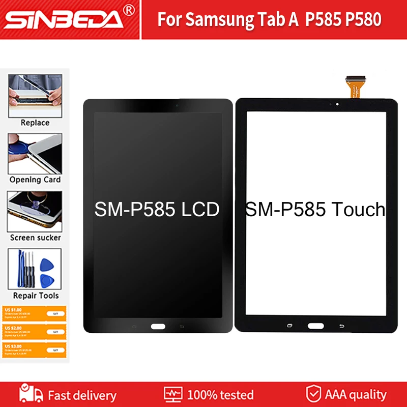 Абсолютно новый 10 1 &quotЖК-дисплей для Samsung Galaxy Tab A SM-P585 P580 ЖК-дисплей сенсорный
