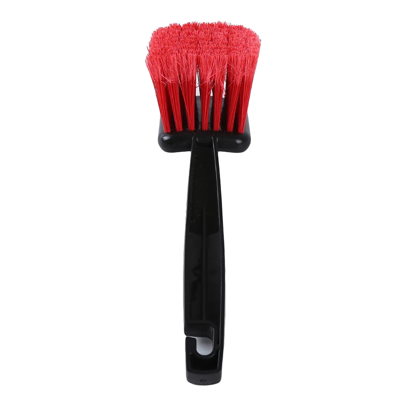 

Car Wheel Brush Tire Cleaning Tool With Red Bristle And Black Handle Washing Tools For Auto Detailing Motorcycle Cleaning
