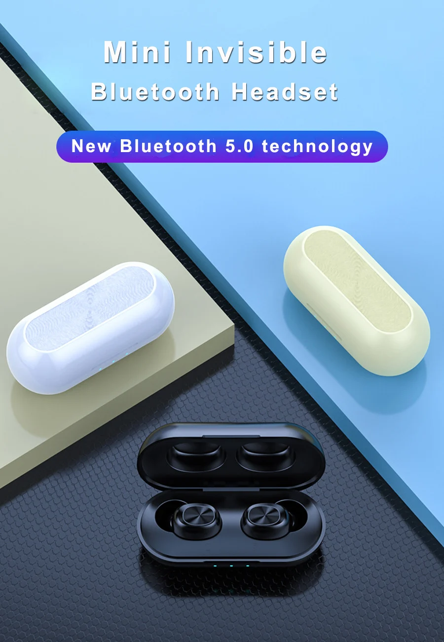 TWS V5.0 Bluetooth наушники Беспроводная гарнитура спортивные беспроводные стерео наушники HIFI наушники с микрофоном для телефона