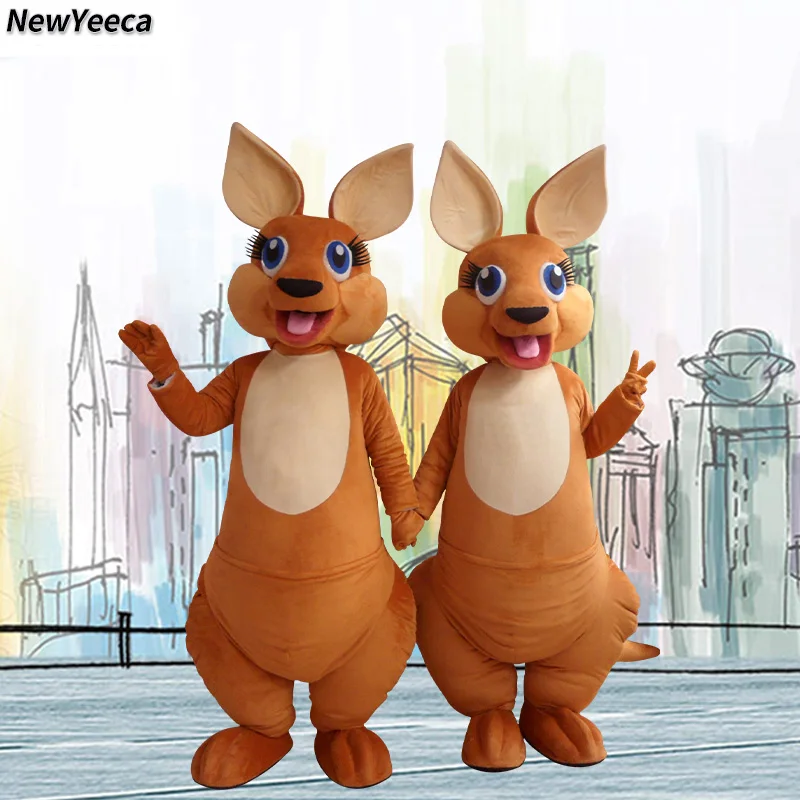 

Exotic Mascot Kangaroo Cartoon Walking Doll Cosplay Costume Suit Christmas Halloween Birthday Party Easter Carnival