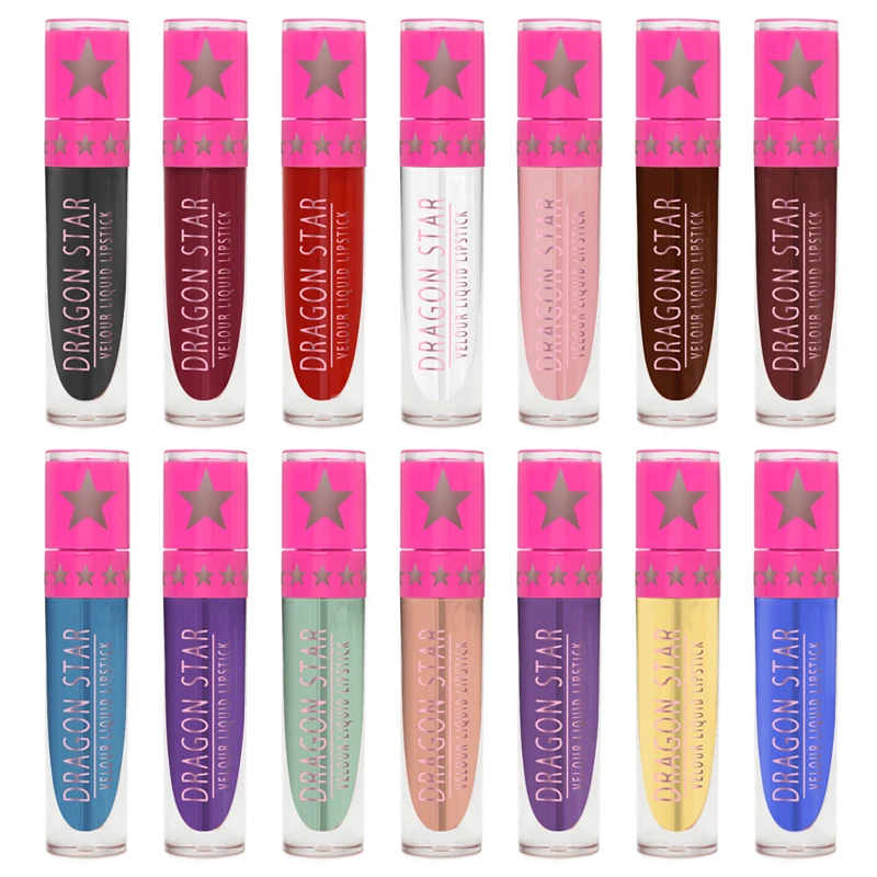 Водостойкая матовая бархатная помада 15 цветов с антипригарным покрытием для губ