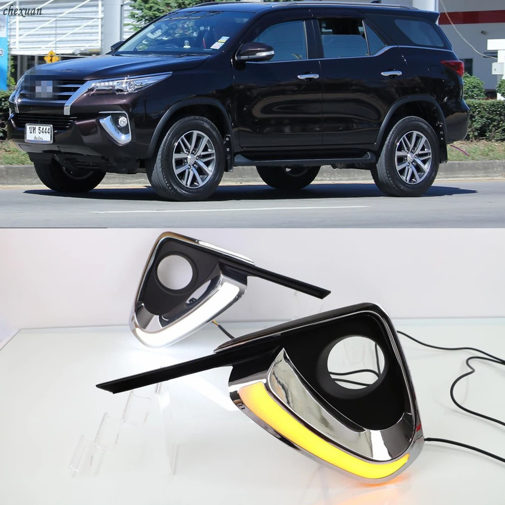 CSCSNL 1 комплект светодиодный Toyota Fortuner 2015 2016 2017 2018 светодиодные дневные ходовые