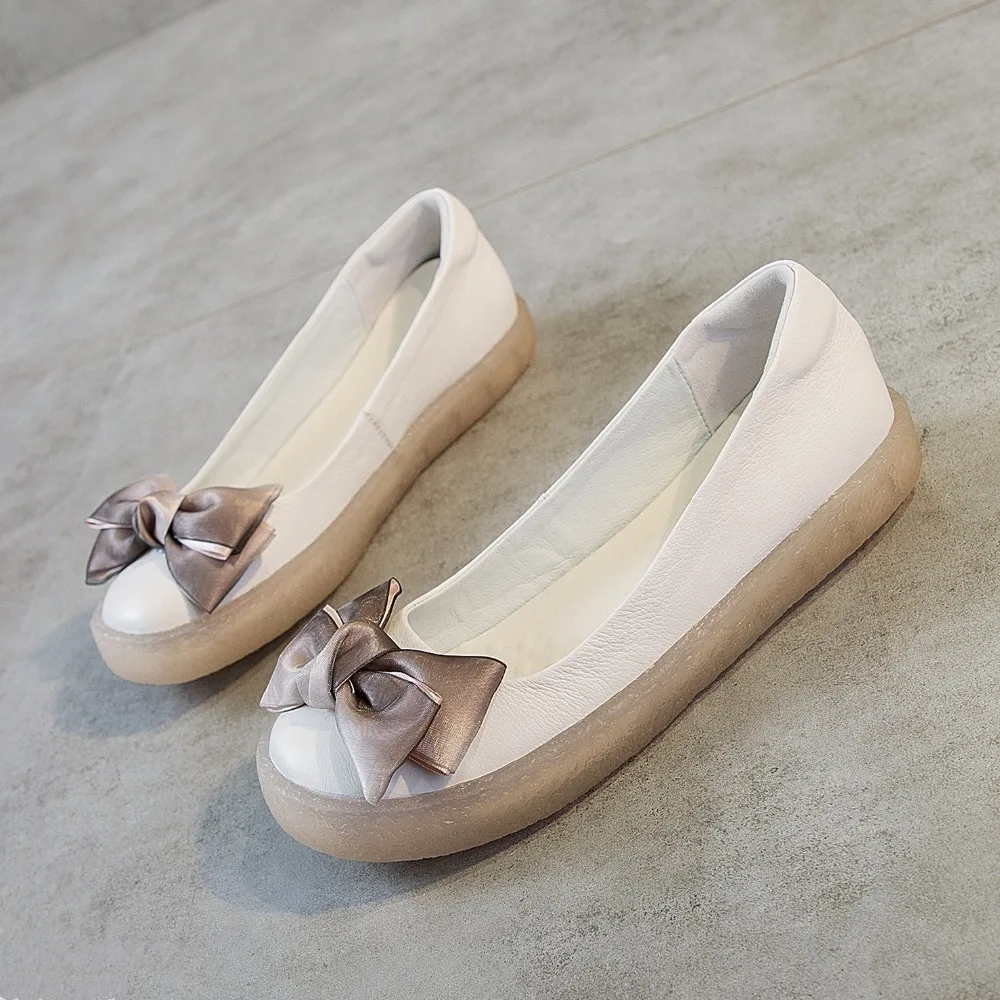 

Балетки женские из натуральной кожи, на плоской подошве, эспадрильи женская обувь