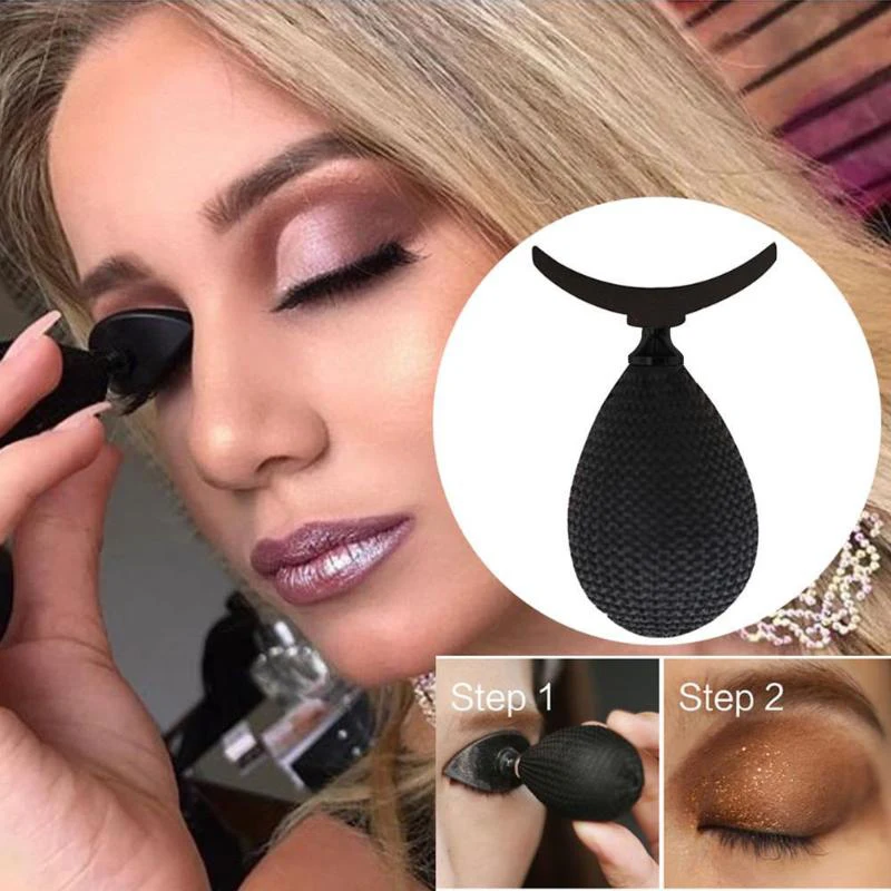 Из 2 предметов мини ленивый тени для век Палитра складки макияжа кисти аппликатор