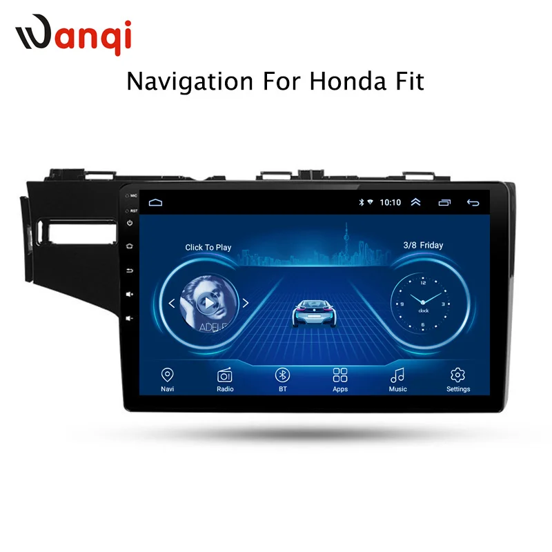 9 дюймов Wanqi 1 автомобиля GPS навигации для Honda Fit 2014 2018 Поддержка Стерео Аудио Видео