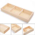 Деревянный горшок для растений, 3 ячейки