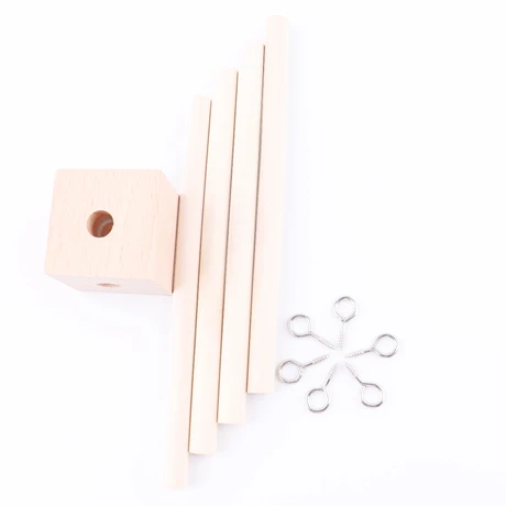 Square cross 1 шт Детские буковая древесина мобильный погремушки шерсть гриб для детей возрастом от 0 до 12 месяцев младенческой номер кровати висит декор развивающие кормящих детские игрушки - Цвет: Square cross