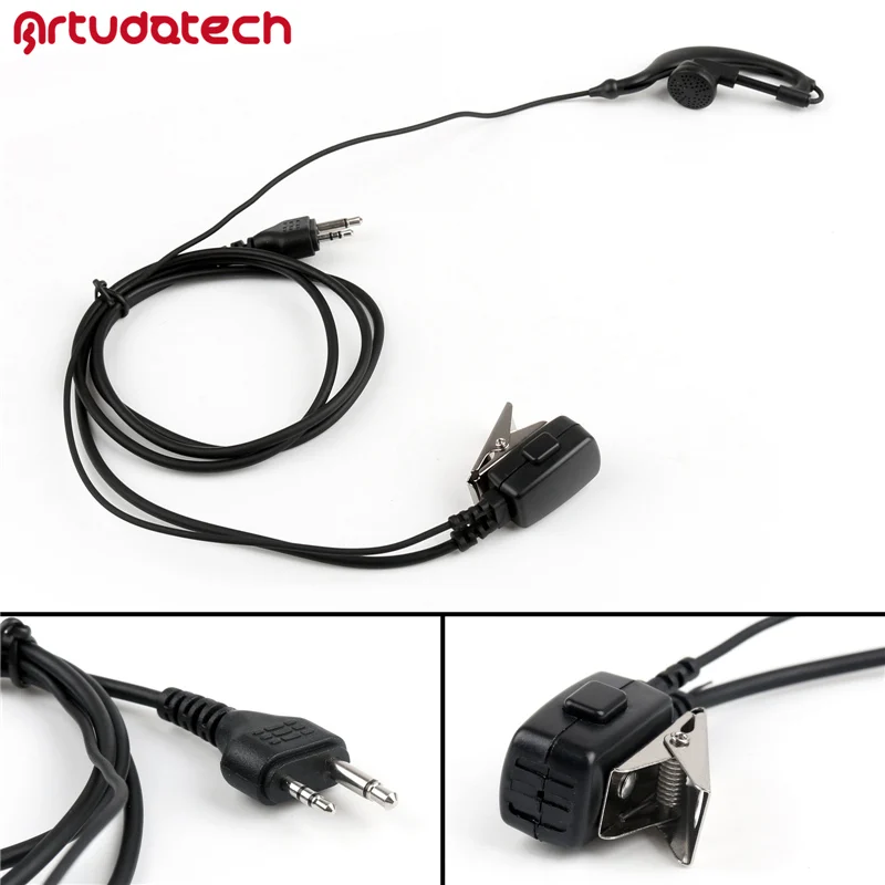 

Artudatech g-образный ушной крючок, гарнитура, функция PTT MIC 2Pin для MIDLAND GXT400 GXT450 GXT650 GXT 400 450 650 рация