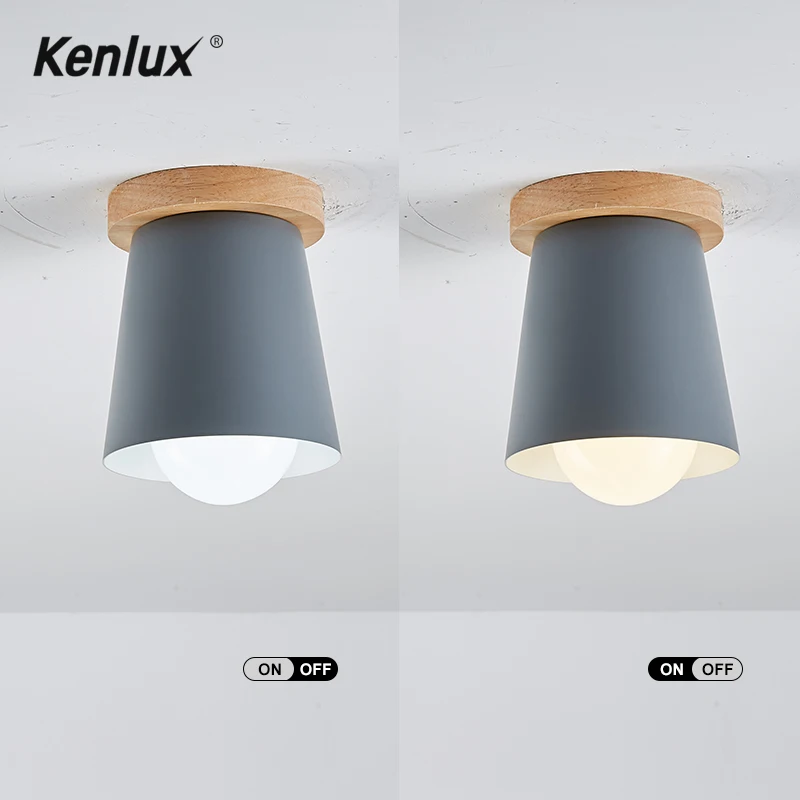 Скандинавский светодиодный деревянный потолочный светильник с поверхностным