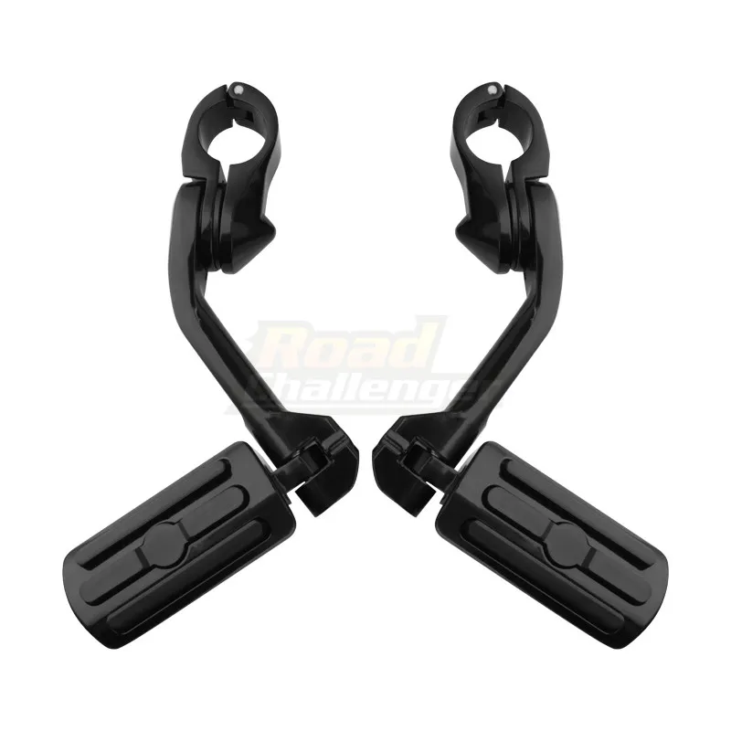 

Motorcycle 32mm 1.25" Long Angled Highway Engine Guards Foot Pegs For Harley Electra Road Glide