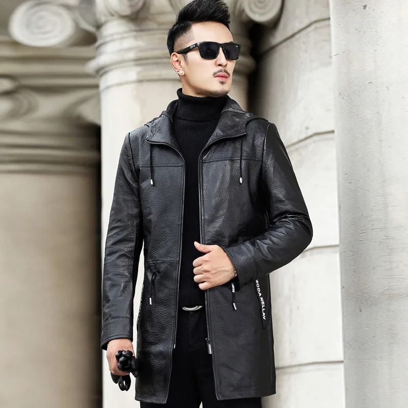 

Men's Jacket New Leather Winter Jackets Men Genuine Leather Coat Sheepskin