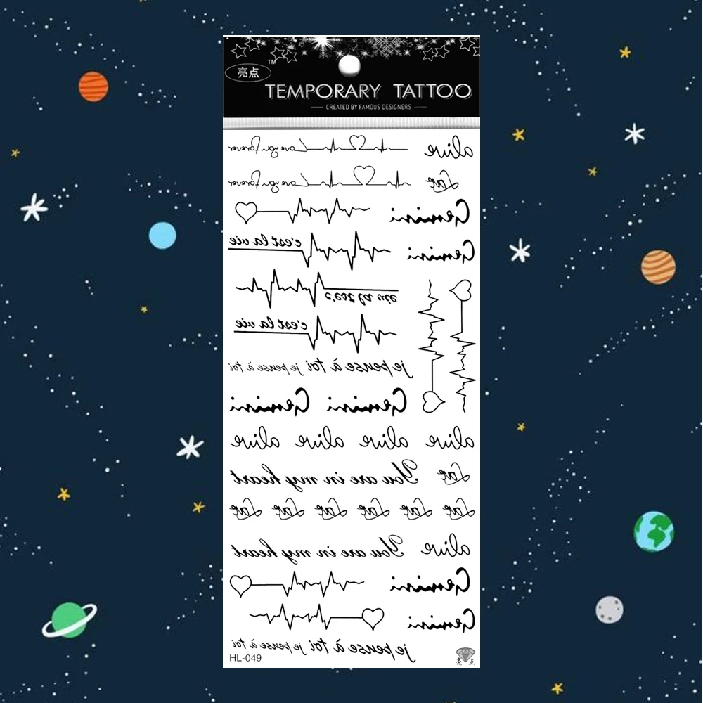 Тату-наклейка на День святого Валентина 5 шт./лот рукава с розовыми губами