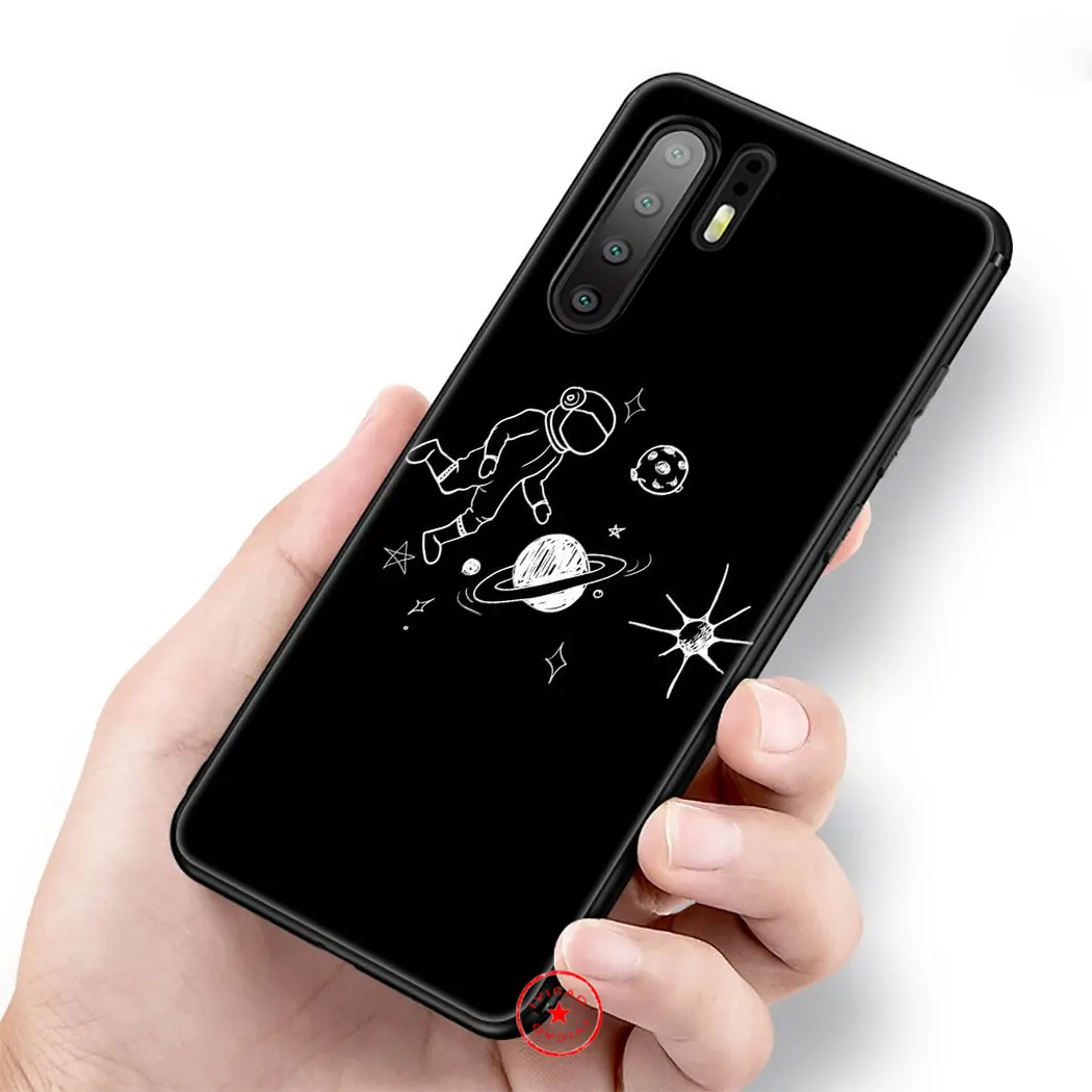 IYICAO черный белый мягкий чехол с рисунком для huawei P30 P20 Pro P10 P8 P9 Lite Mini 2017 P Smart Z Plus 2019 |